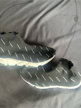 Balenciaga Black Branded Interior Sneakers